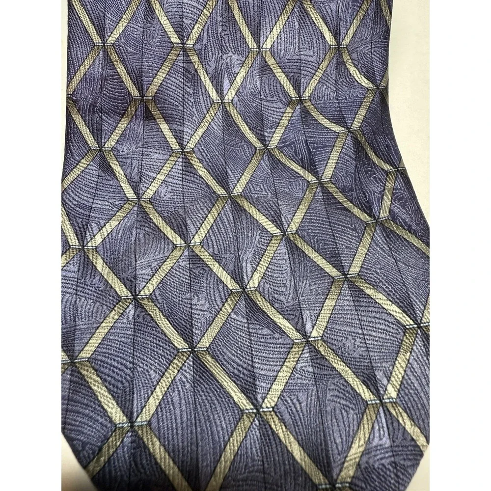 Grateful Dead Tie Statuesque 17th‎ Set VTG 1996 Blue Geometric Jacquard Stealie